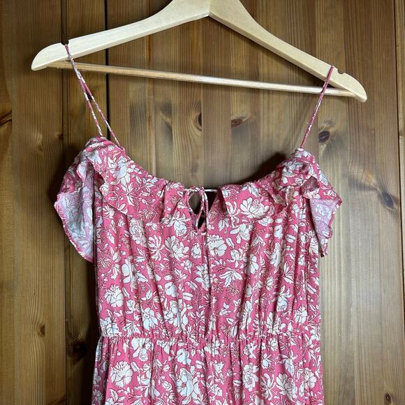 J. Crew Tiered Maxi Dress Tossed Floral Women’s XS Pink Ruffle Romantic Fairy - Picture 6 of 13
